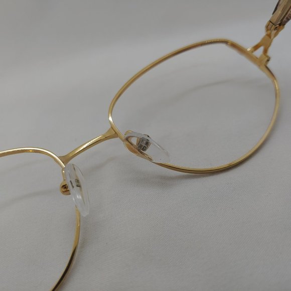 💎 Vintage CLEARVISION Eyeglass Frames Pink Brown Gold Full Metal Rims Plastic - Picture 7 of 12